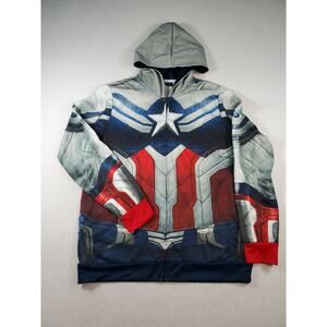 Marvel The Falcon & The Winter Soldier Captain America Cosplay Zip Hoodie Jacket
